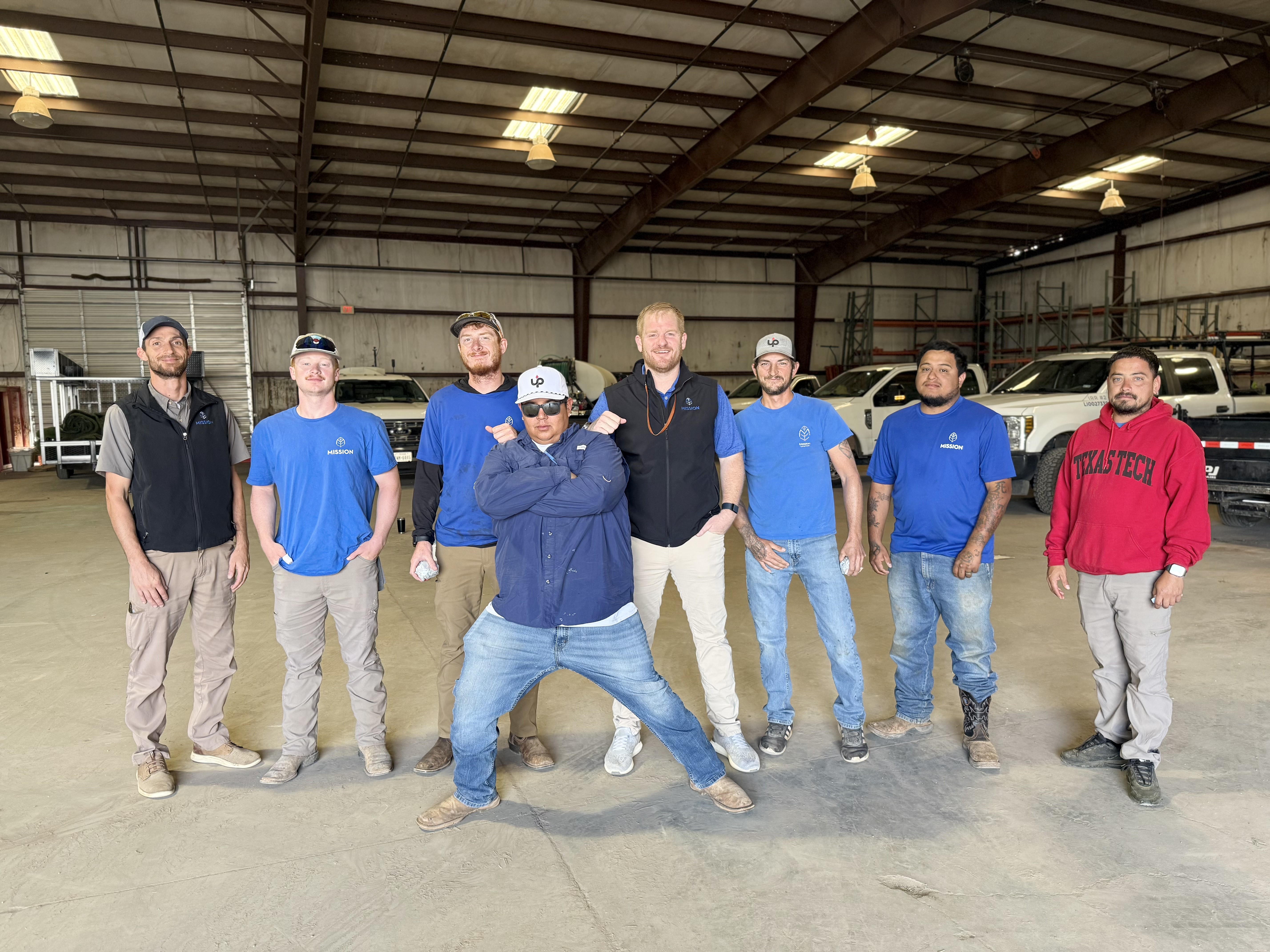 Mission Service Companies crew in the warehouse