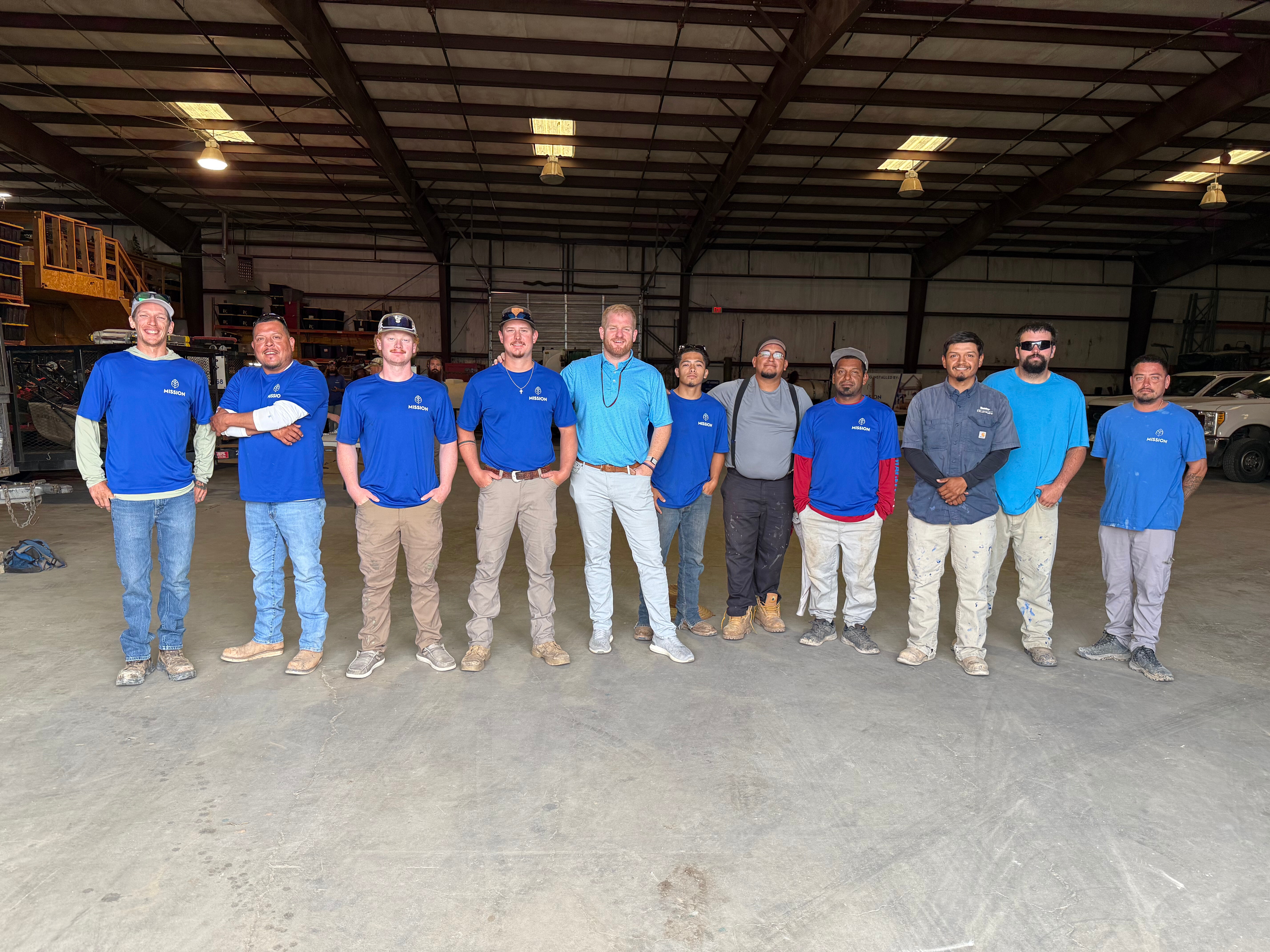Mission Service Companies team in warehouse Lubbock TX